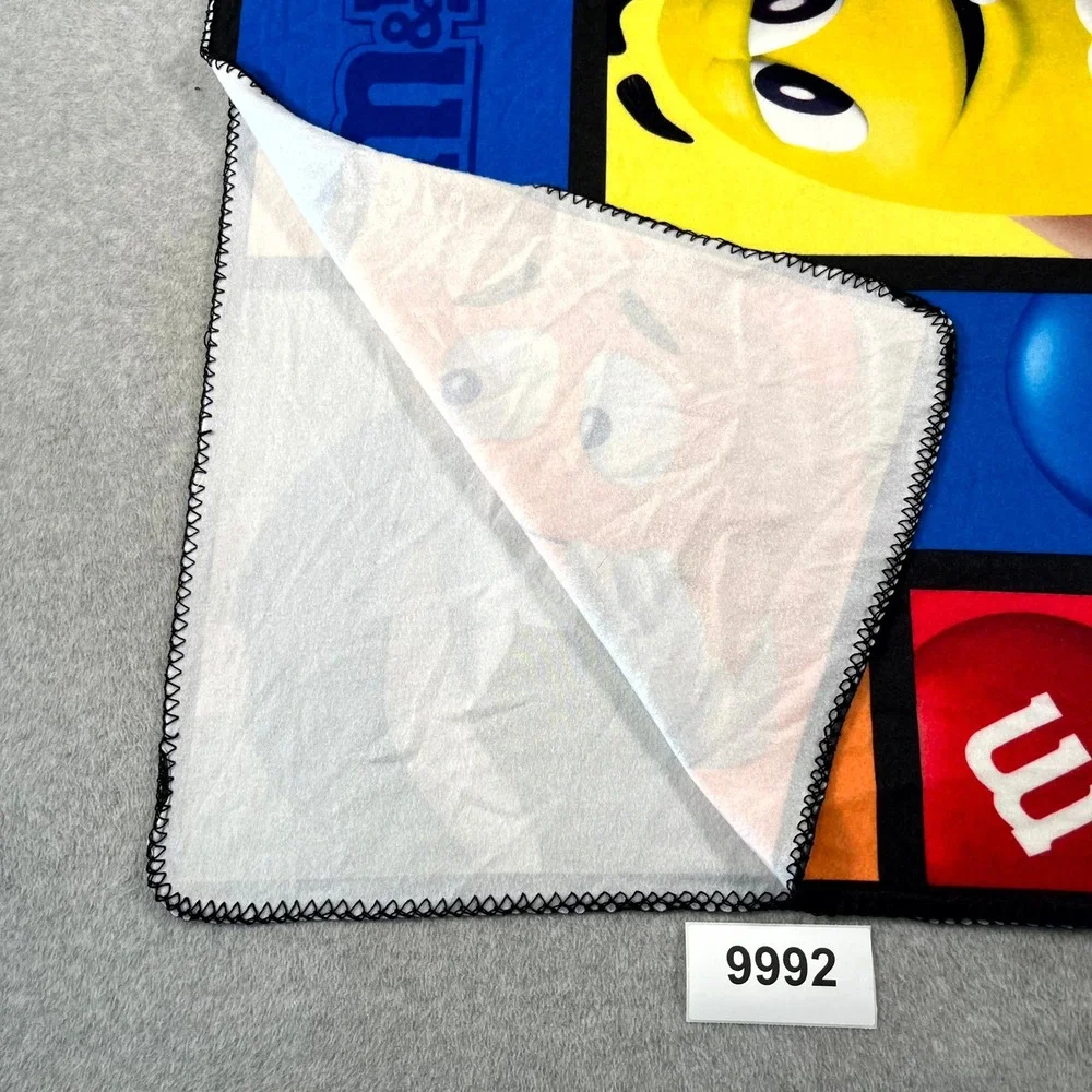 M&M's World Plush Throw Blanket One Size Multicolor Colorblock Character Panels